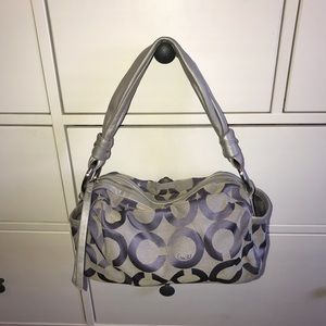 Coach Gray/Purple Over-the-shoulder bag